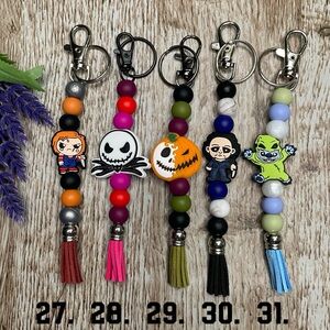 Handcrafted Halloween Beaded Keychains Accessories  Gifts Artisan Fashion